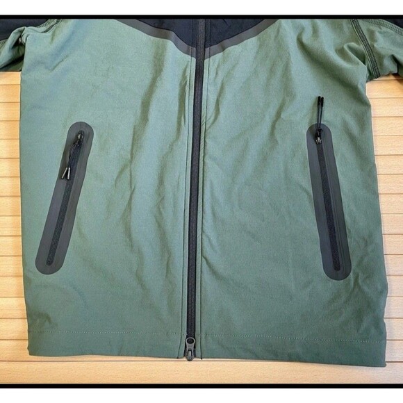 New Nike Tech Windrunner Woven Full-Zip JacketLarge Black Green HM7151 338 Men L - Picture 7 of 14
